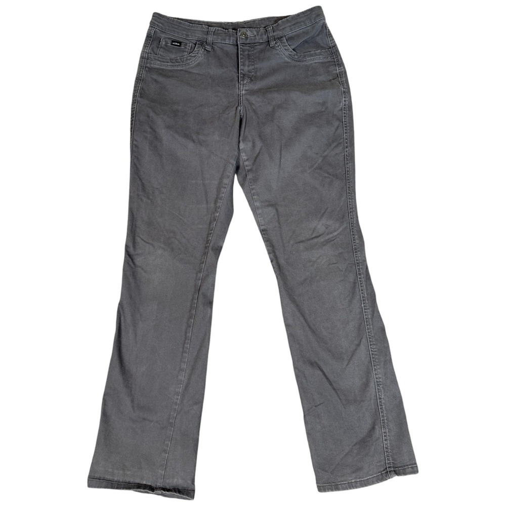 Kuhl Ankle Pants Womens 12 Gray Logo Relaxed‎ Fit Straight Leg Streetwear Casual